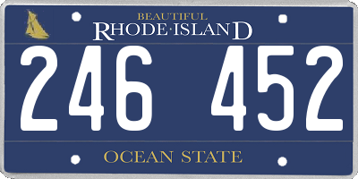 RI license plate 246452