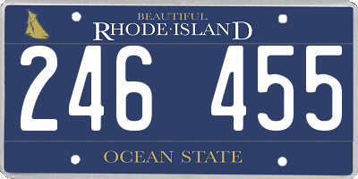 RI license plate 246455
