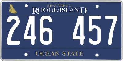 RI license plate 246457