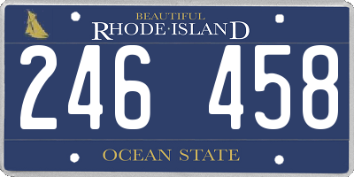 RI license plate 246458