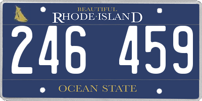 RI license plate 246459