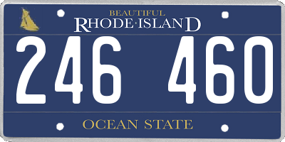 RI license plate 246460
