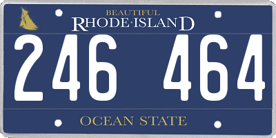 RI license plate 246464