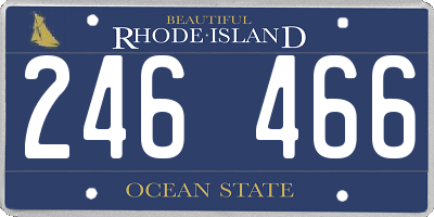 RI license plate 246466