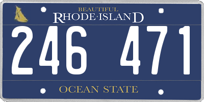 RI license plate 246471
