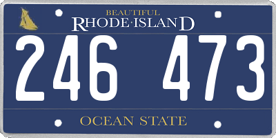 RI license plate 246473