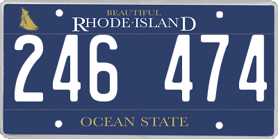 RI license plate 246474