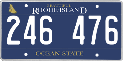 RI license plate 246476