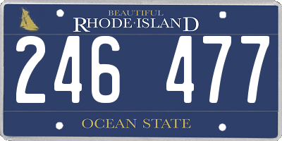 RI license plate 246477