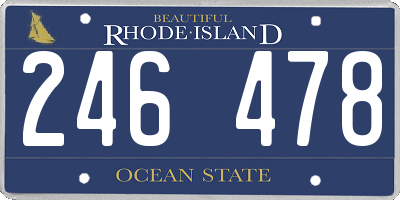 RI license plate 246478