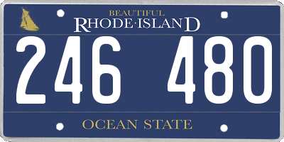 RI license plate 246480