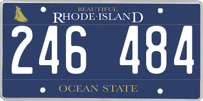 RI license plate 246484
