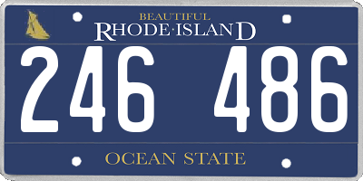 RI license plate 246486