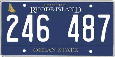 RI license plate 246487