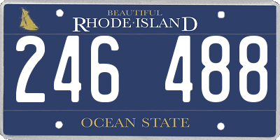 RI license plate 246488