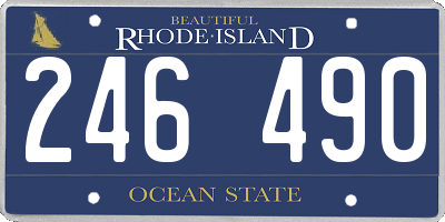 RI license plate 246490