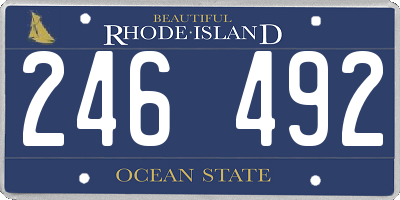 RI license plate 246492