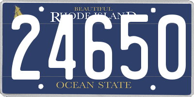 RI license plate 24650