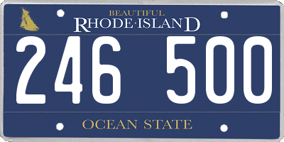 RI license plate 246500