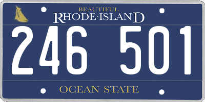 RI license plate 246501
