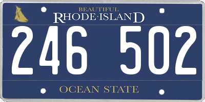 RI license plate 246502