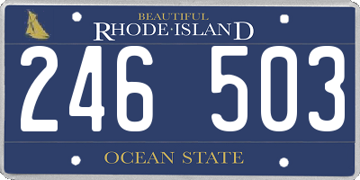 RI license plate 246503