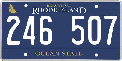 RI license plate 246507
