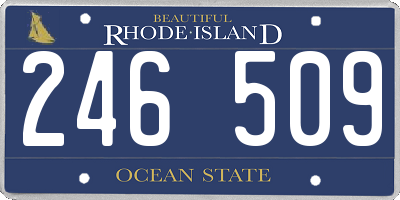 RI license plate 246509
