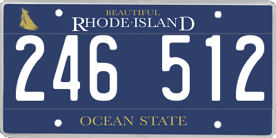 RI license plate 246512