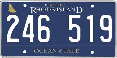 RI license plate 246519
