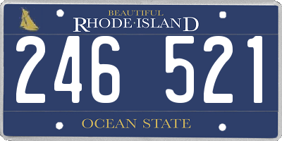 RI license plate 246521