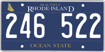 RI license plate 246522