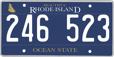 RI license plate 246523