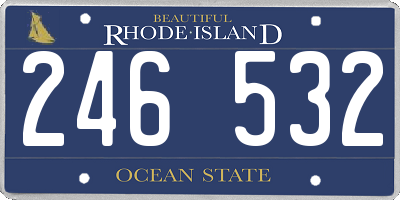 RI license plate 246532