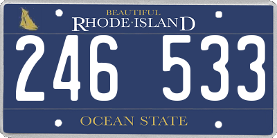 RI license plate 246533