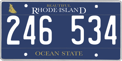RI license plate 246534