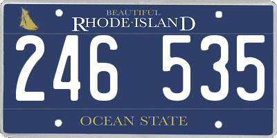 RI license plate 246535