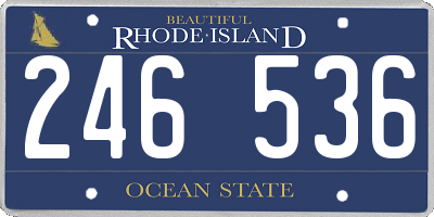 RI license plate 246536