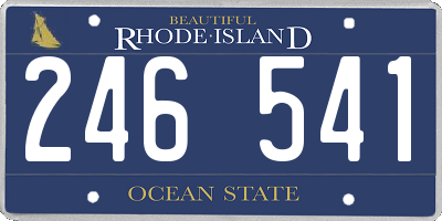 RI license plate 246541