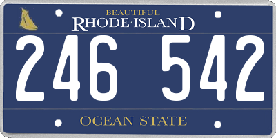 RI license plate 246542