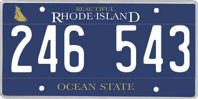 RI license plate 246543