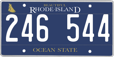 RI license plate 246544