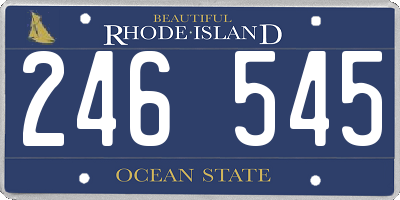 RI license plate 246545