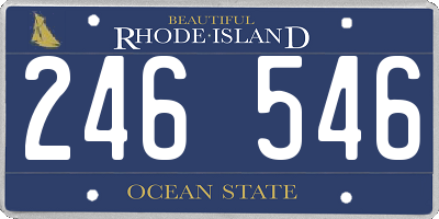 RI license plate 246546