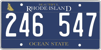 RI license plate 246547