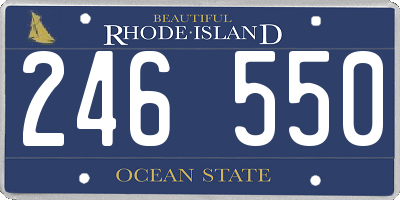 RI license plate 246550