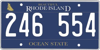RI license plate 246554
