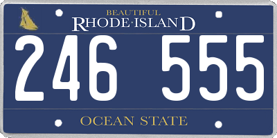 RI license plate 246555