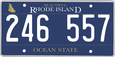 RI license plate 246557