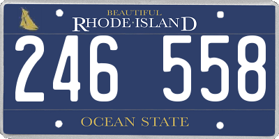 RI license plate 246558
